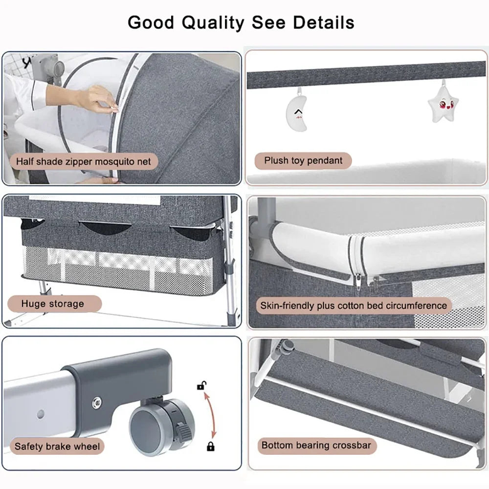 automatic baby bassinet with remote & rocking motion