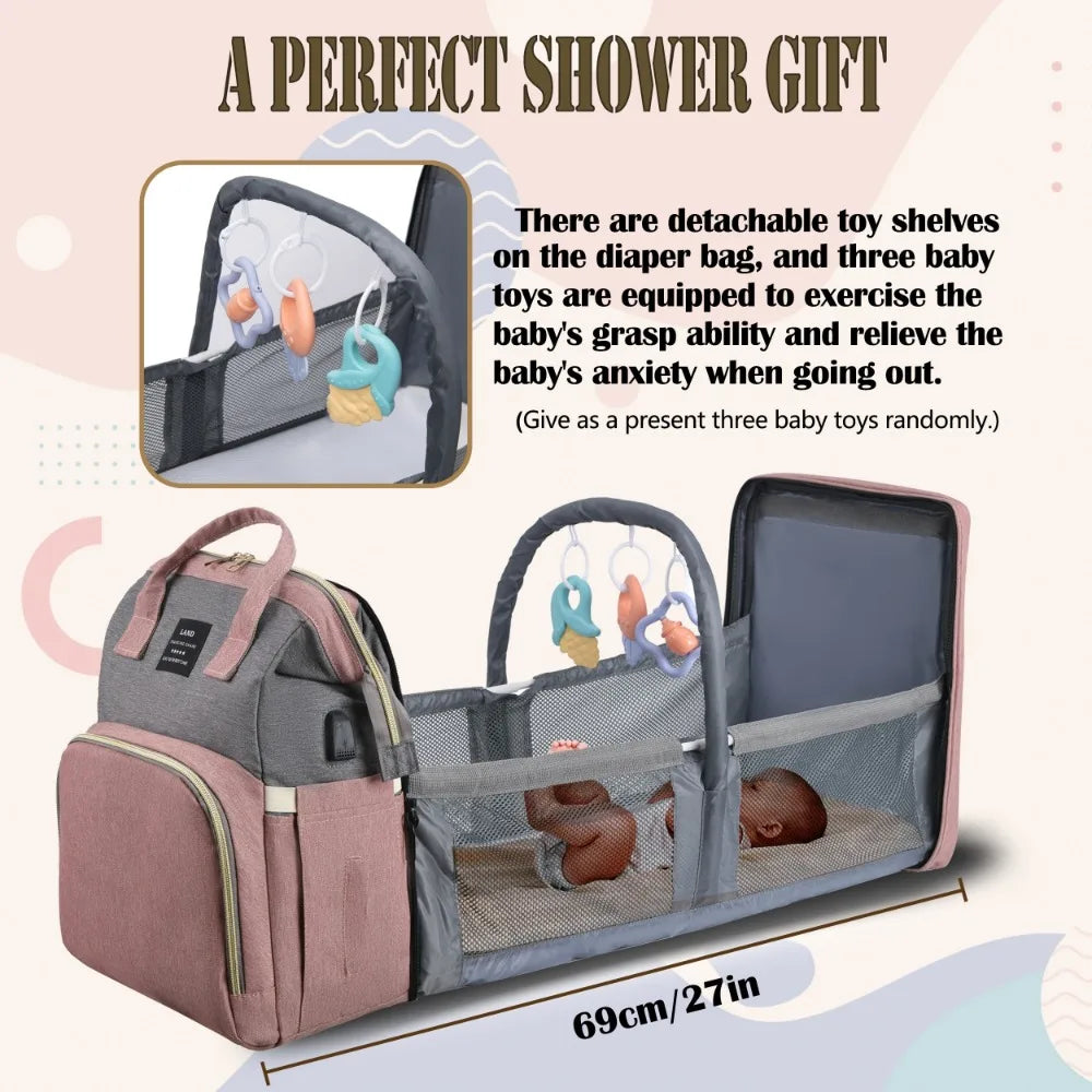 BabyBloom portable diaper bag & travel crib