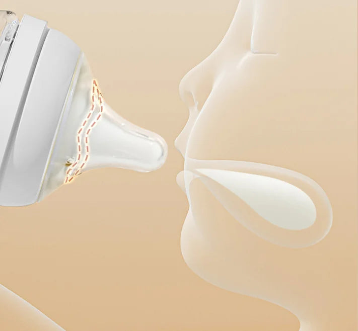 anti-colic baby bottle wide neck glass feeding bottle