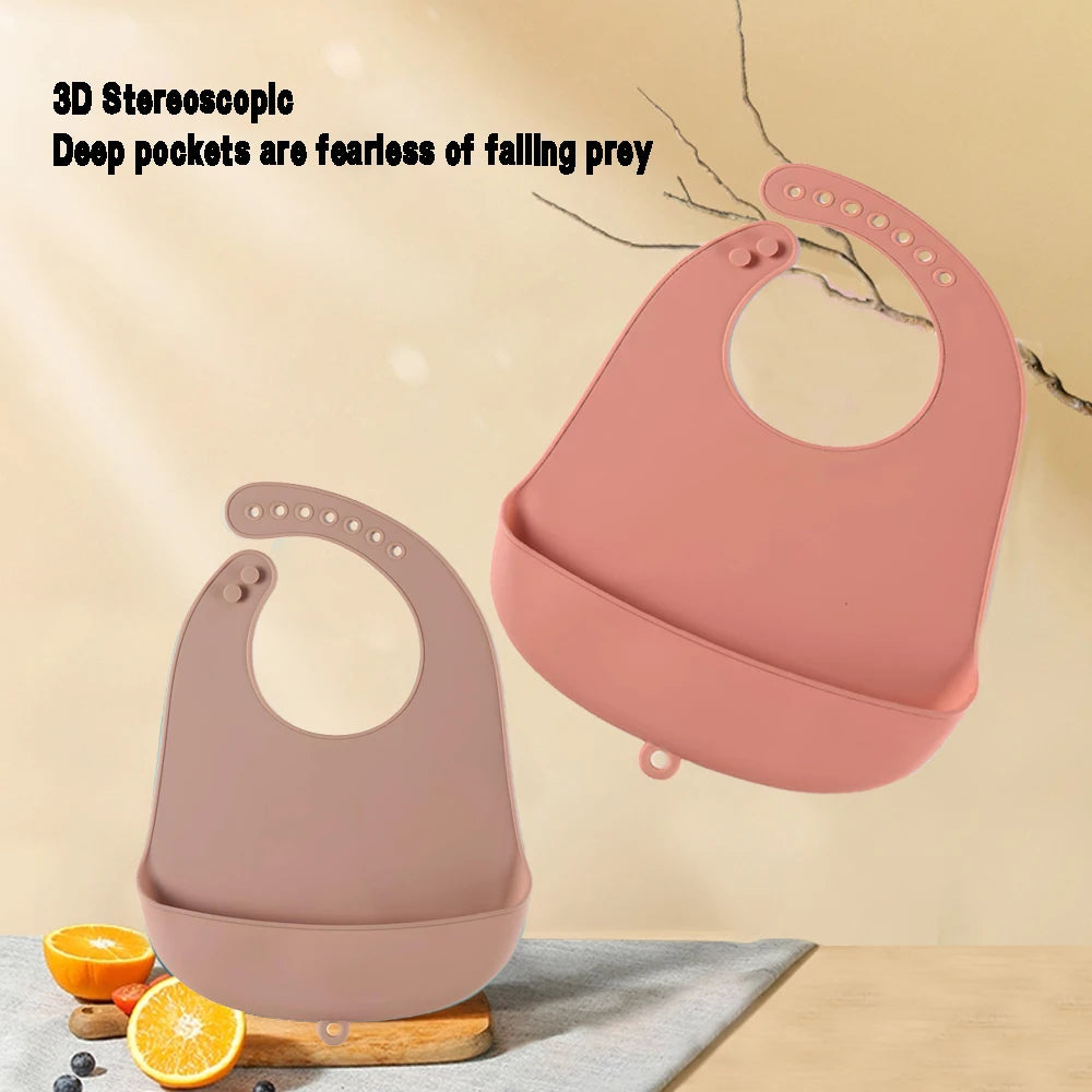soft Silicone baby bibs waterproof feeding bib
