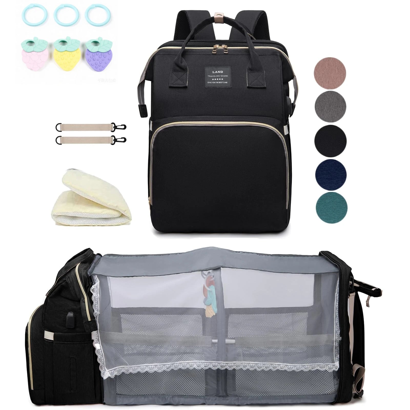 BabyBloom portable diaper bag & travel crib