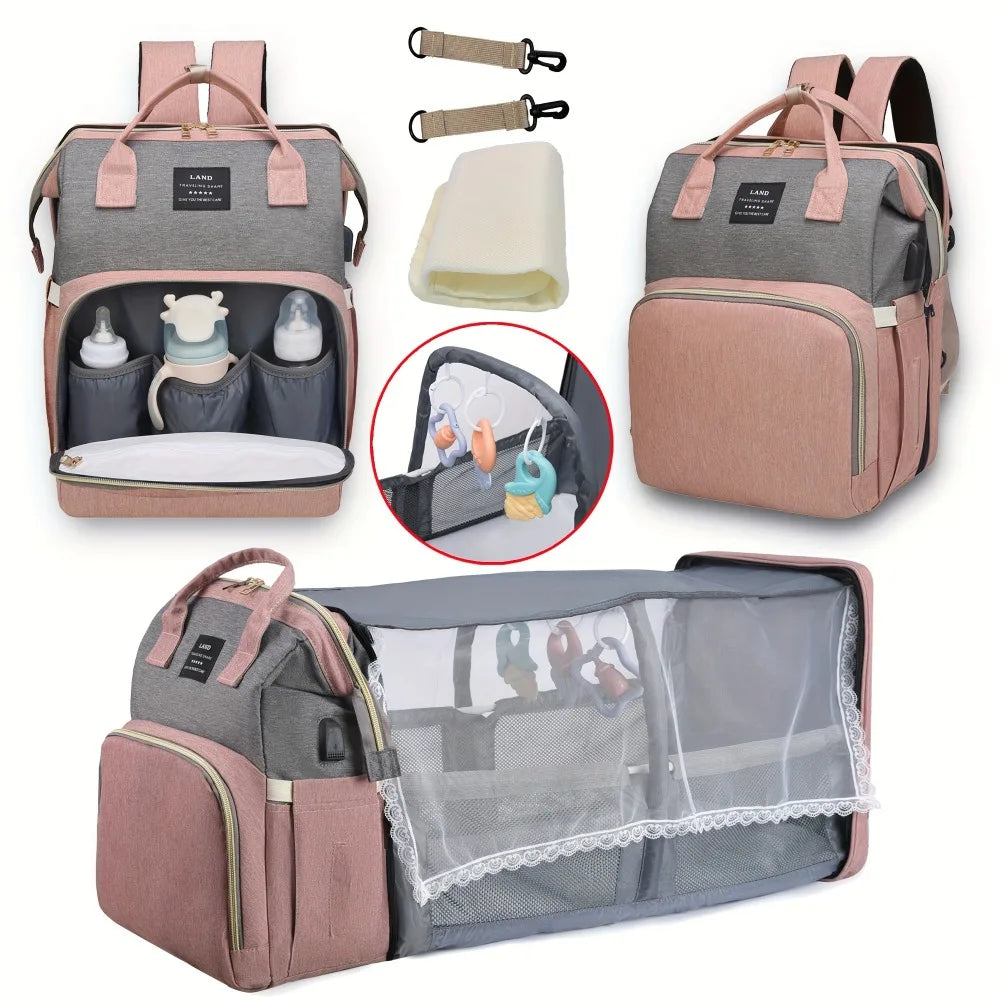 BabyBloom portable diaper bag & travel crib