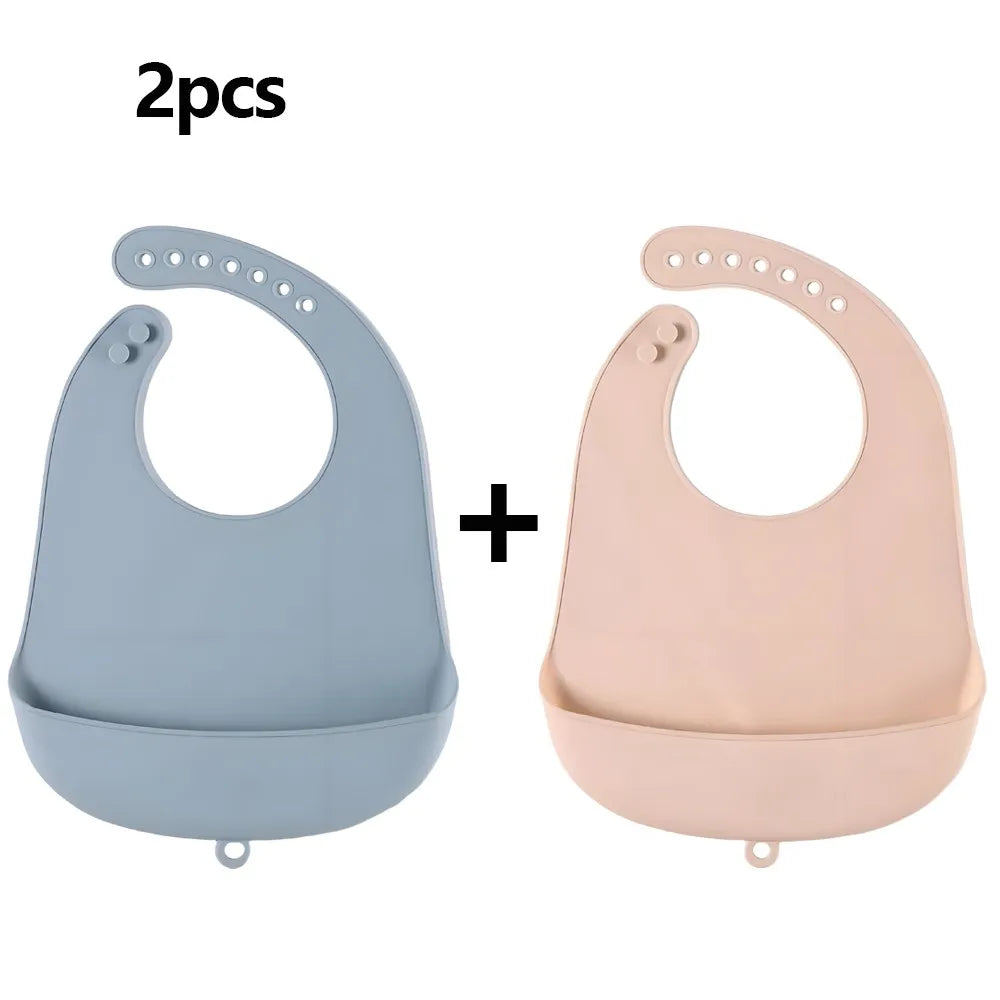 soft Silicone baby bibs waterproof feeding bib