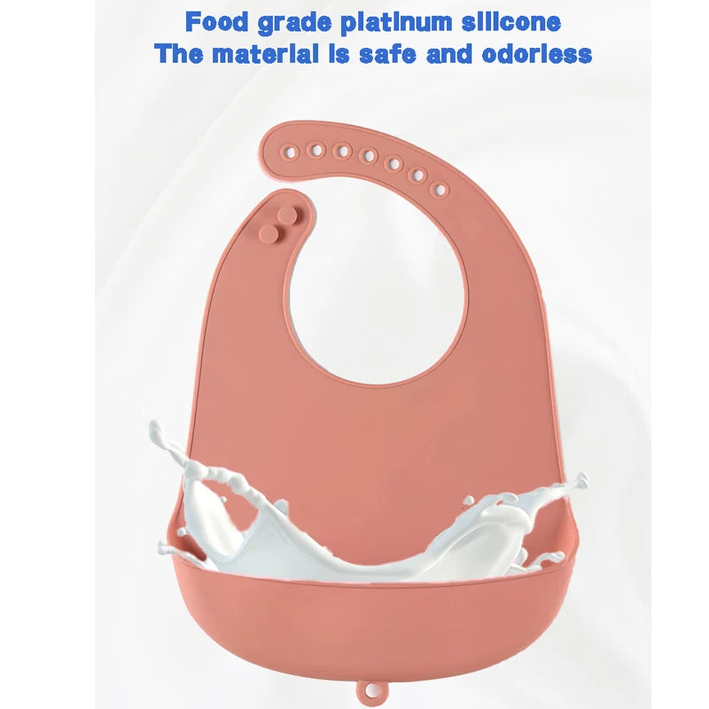 soft Silicone baby bibs waterproof feeding bib